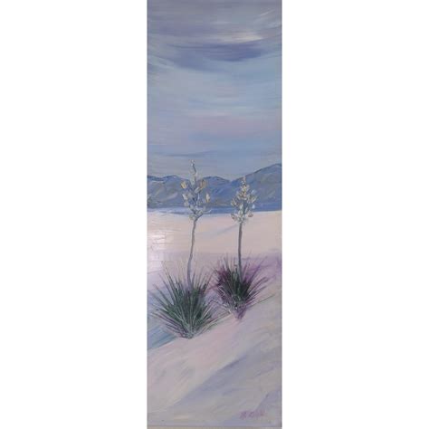1990s "White Sands Yucca" by Anita Blythe Original Palette Knife Oil