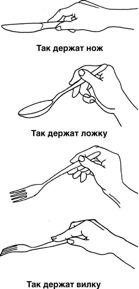 Сервировка стола — Пользование персональными приборами
