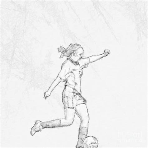 Soccer Girl Drawing at PaintingValley.com | Explore collection of Soccer Girl Drawing