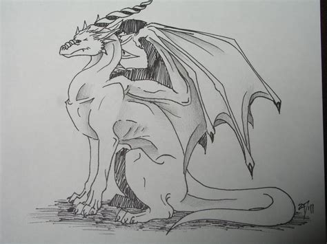 Pen Drawn Dragon. by Bojaking on DeviantArt