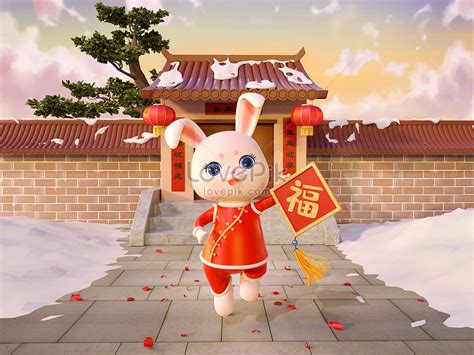 Year of the rabbit scene background creative image_picture free ...
