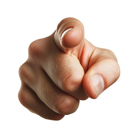 hand finger pointing   isolated  transparent