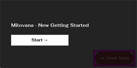 Milovana - New Getting Started