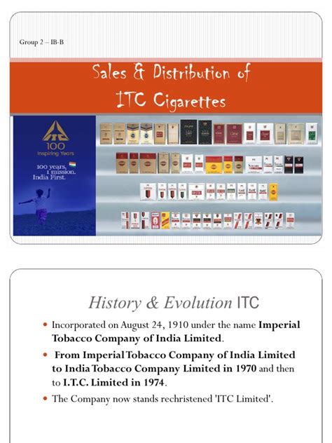 Distribution of ITC Cigarettes | Tobacco | Industries