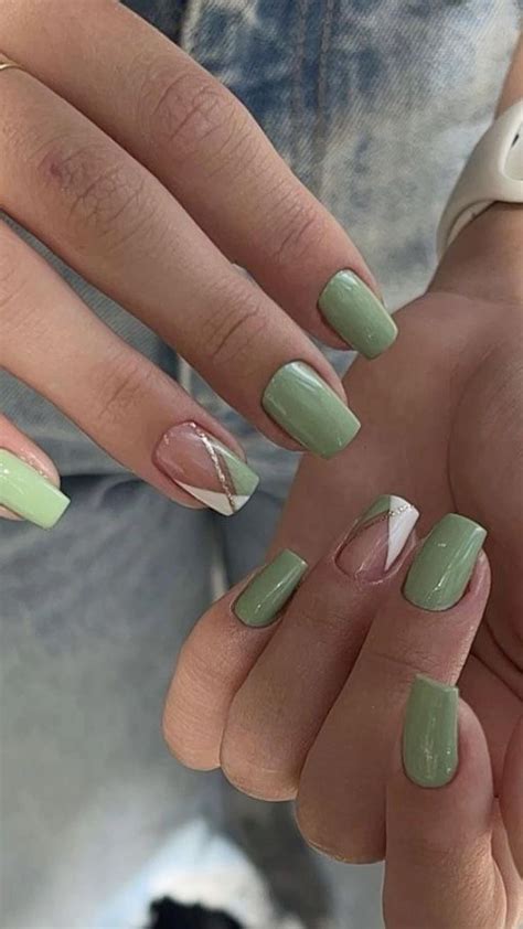 Uñas semipermanentes | Simple nails, Gel nails, Green nails