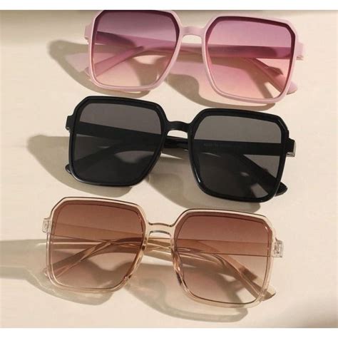 jual hls kacamata hitam wanita pelindung uv bentuk kotak oversize