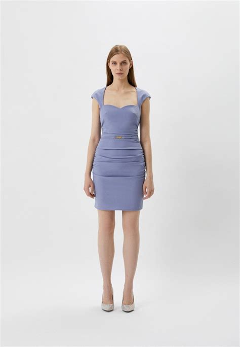 Платье Elisabetta Franchi, цвет: голубой, RTLABA785001 — купить в ...