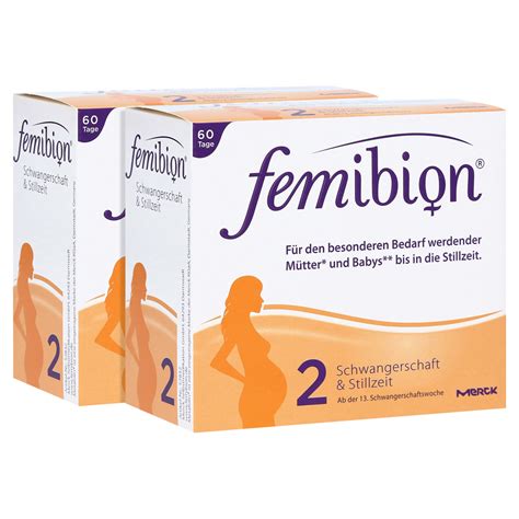 FEMIBION Schwangerschaft 2+D3 Kombipackung 2x2x60 Stück online ...