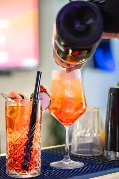 Premium Photo | Aperol spritz wine cocktail prosecco