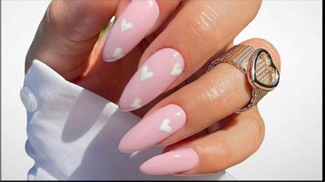 Peach And White Nail Designs