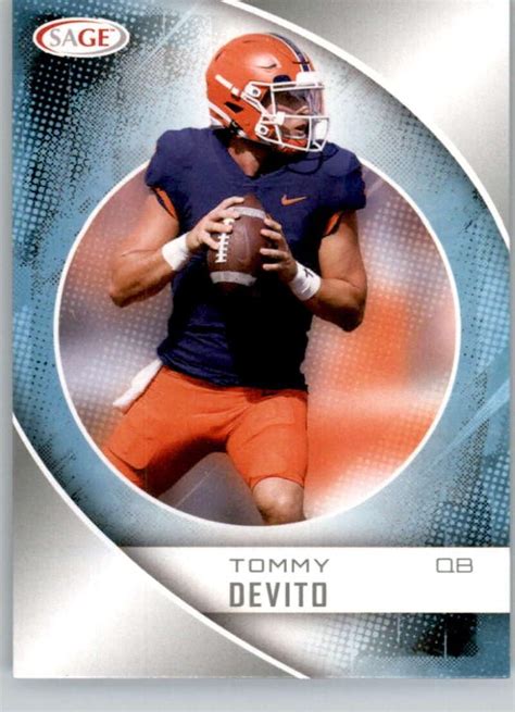 Amazon.com: 2023 Sage Draft SILVER #72 Tommy Devito Illinois Fighting ...