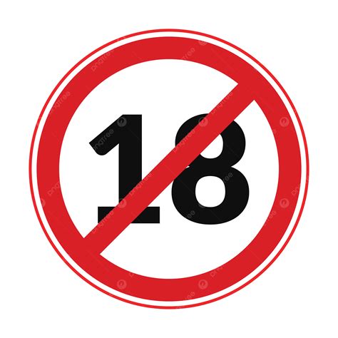 Logotipo De Menores De 18 Años Rótulo Impreso Sobre Vinilo Adhesivo
