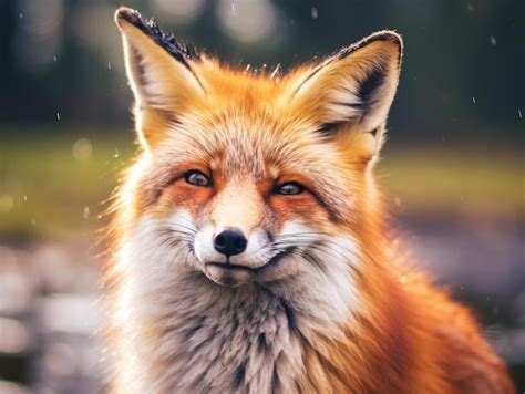 Premium AI Image | a fox looking at the camera