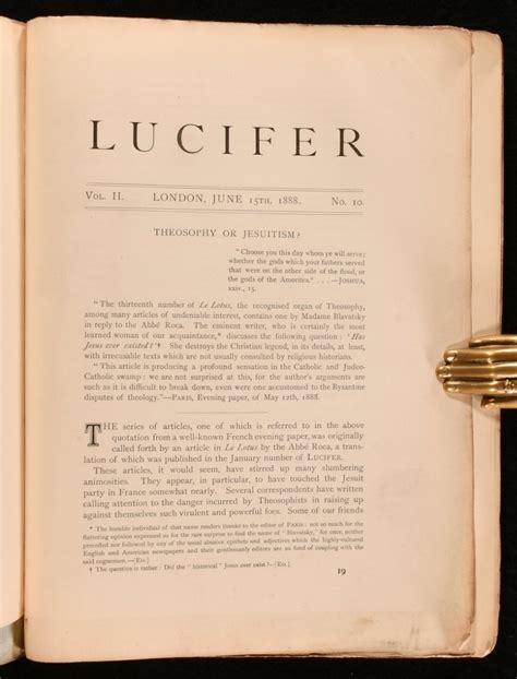 Lucifer: A Theosophical Magazine by Helena Blavatsky [ed.]; Mabel ...