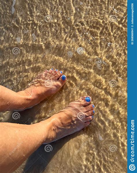 Woman S Feet on the Tropical Beach Stock Image - Image of people