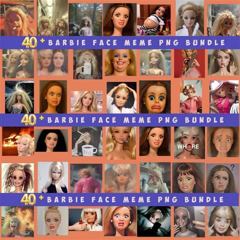 funny face barbie digital etsy