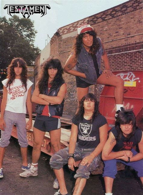 Testament early '80s | Thrash metal style, Hair metal bands, Metal outfit