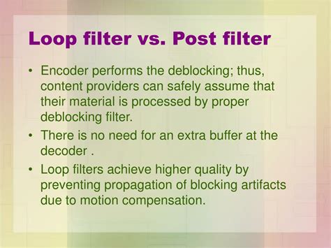 adaptive deblocking filter   powerpoint