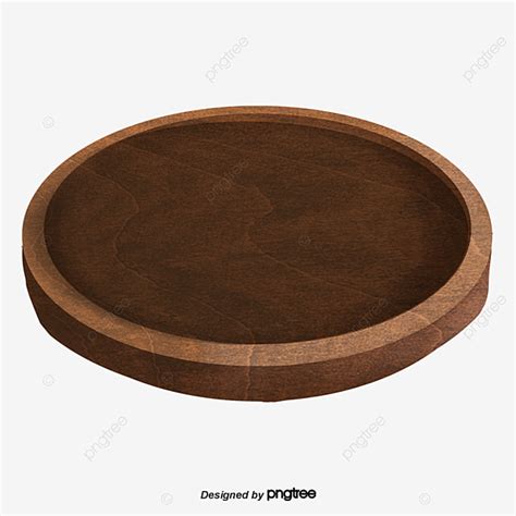 круглый коричневый поднос PNG , круглая форма, диск, поднос PNG ...