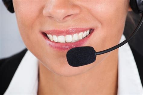 premium photo callcenter employee  headset