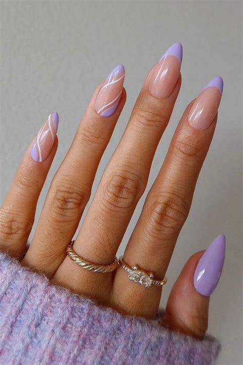 Diseño De Uñas Acrilicas en Color Morado Y Fiusha 【IDEAS E IMÁGENES】
