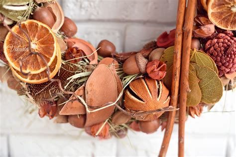 Венок ""Цитрусовый урожай" - Vekoria. Handmade decor for home