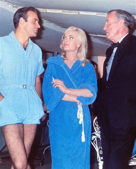 Goldfinger Sean Connery Shirley Eaton Ian Fleming On Set 24X36 Classic