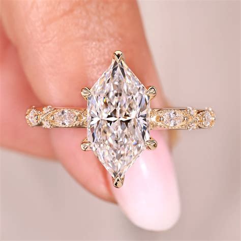 vintage dutch marquise diamond ring  milgrain setting