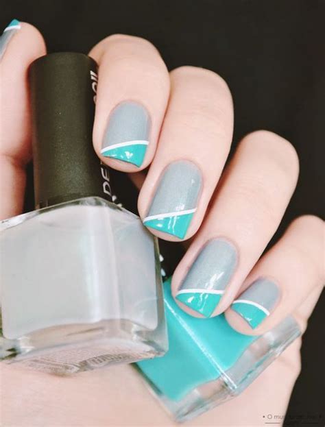 Diseños De Uñas Faciles Con Dos Colores 【IDEAS E IMÁGENES】