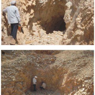 19 a View showing the shaft for trench no. 1, Um Safi felsite rock ...