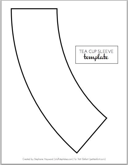Printable coffee cup sleeve template