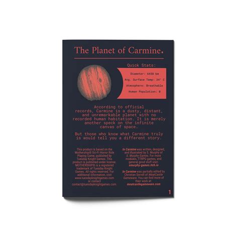 In Carmine (0e) – Tuesday Knight Games