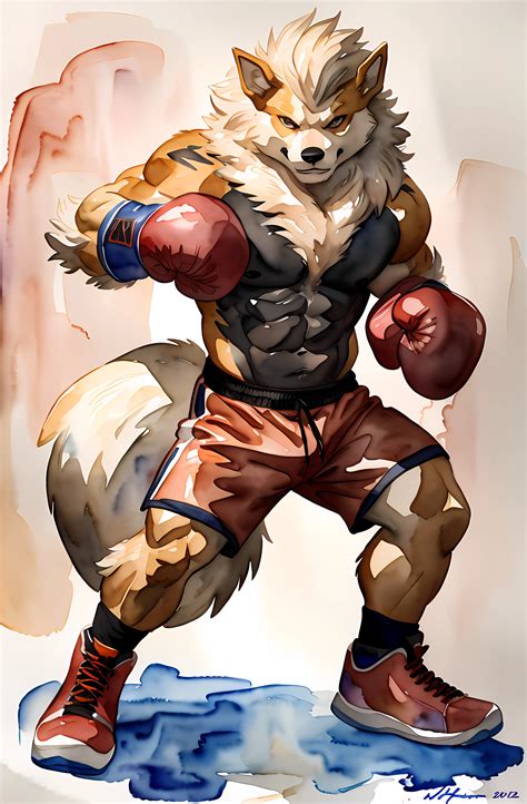 Boxing furries สร้างขึ้นด้วย SeaArt AI