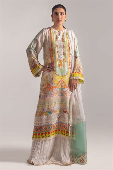 Ansab Jahangir Studio - Cora Shirt and Dupatta