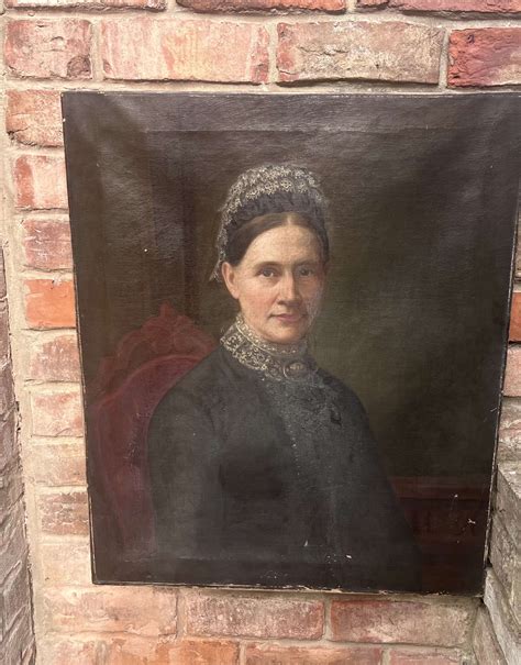 Lady In Mourning in Antique Mixed Media