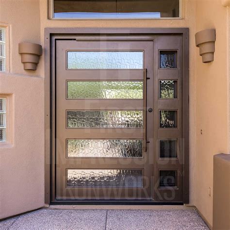 acanthus iron entry door  impression ironworks
