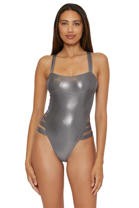 BECCA Liquid Metal - Women's One Piece Swimsuit, Adjustable, Bathing