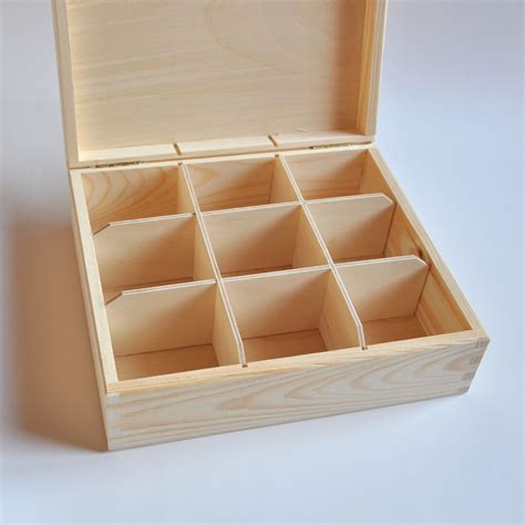 Wooden Tea Box. Jewelry Wooden Box. Tea Bags Wooden Box. - Etsy