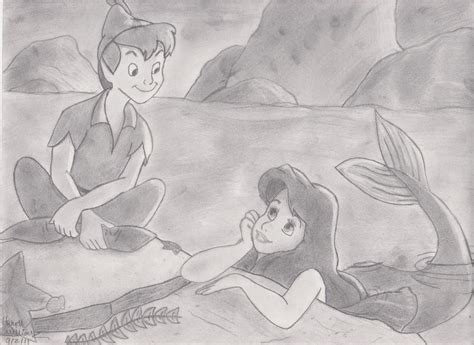 Peter Pan and Ariel Cross Over by HANNAHpeacelove on DeviantArt