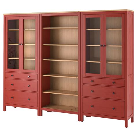 Шкаф со стеклянными дверцами - IKEA HEMNES/Хемнэс ИКЕА, 197x270 см ...