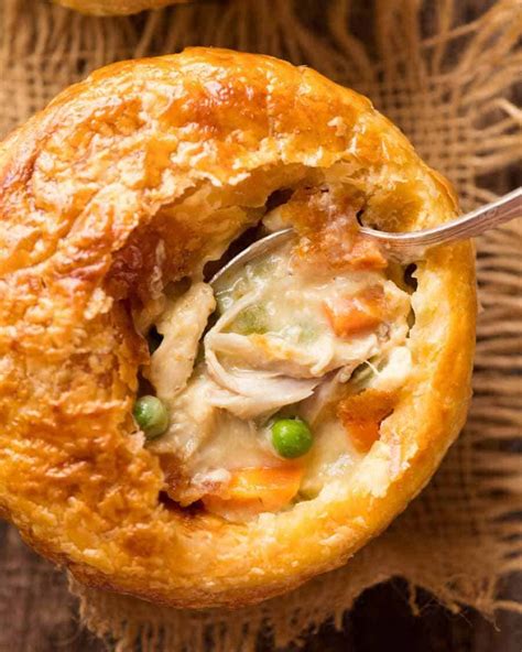 Mini Chicken Pot Pies Puff Pastry - Ricomoren