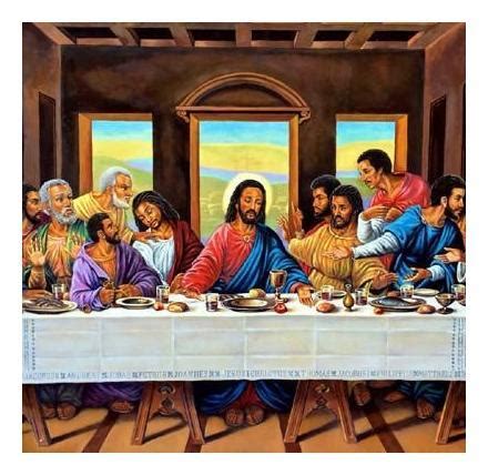 African American Last Supper Painting - Painting Watercolor