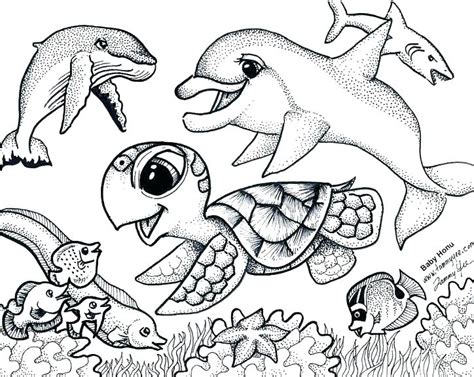 Ocean Animals Coloring Pages at GetColorings.com | Free printable ...