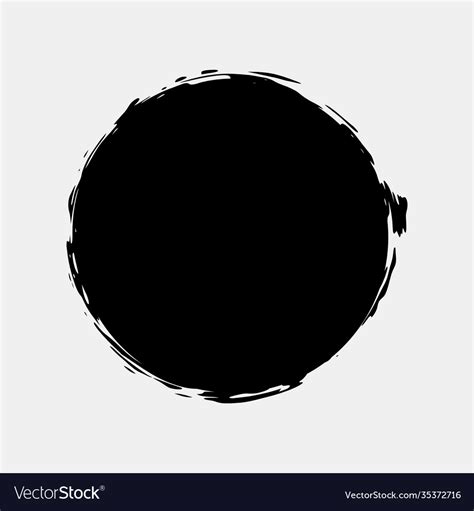 circle paint grunge splash  black royalty  vector