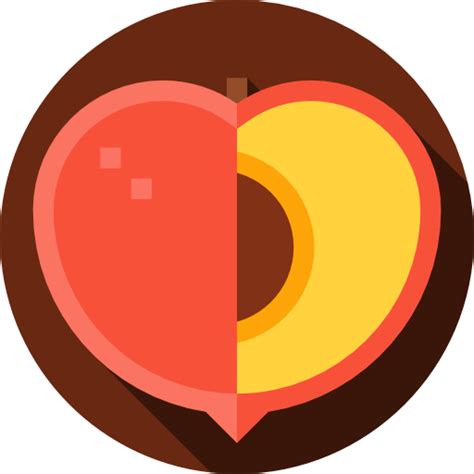 Peach Flat Circular Flat icon