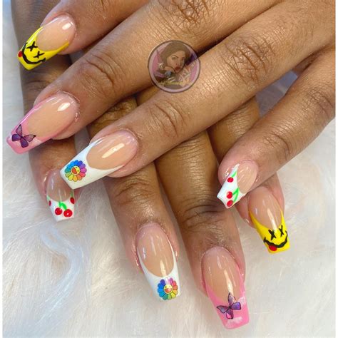 33+ Cherry French Tip Nails Ideas You Will Love - Nail Designs Daily