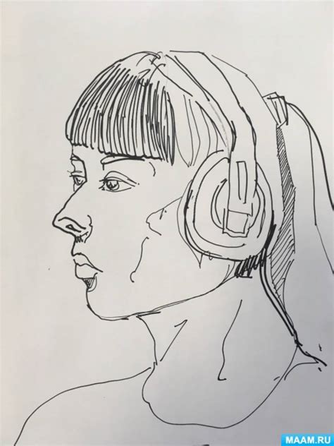 Занятие для учащихся 6 класса школы искусств «Линейный рисунок. Портрет ...