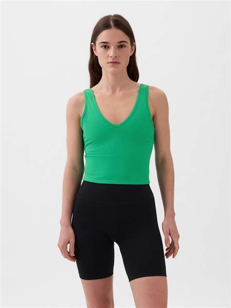 GapFit Studio Rib V-Neck Brami | Gap