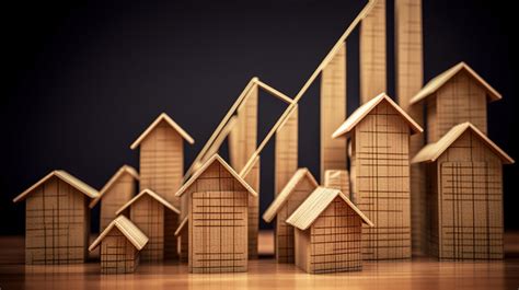 upward stock photo  wooden houses   falling