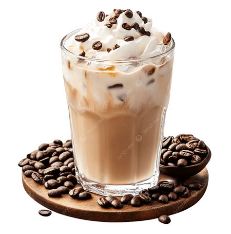delicious iced coffee  whipped cream  beans iced coffee